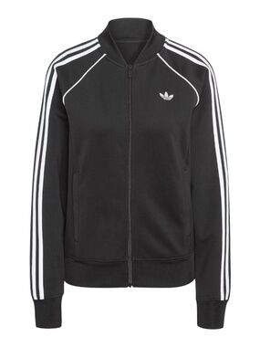 Adidas Black & White 3-Stripe Track Jacket - Classic Zip Up M Unisex